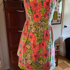 Lilly Pulitzer Floral Green and Pink Women's Dress